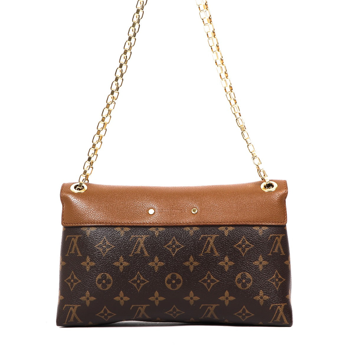 Buy an authentic second-hand Louis Vuitton Camel Saint Placide Monogram Canvas Shoulder Bag in very good condition at Labellov in Antwerp.