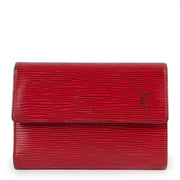 Louis Vuitton Red Epi Leather Porte-Tresor Etui Papiers Wallet