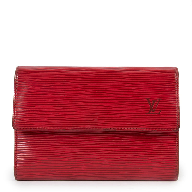 Louis Vuitton Red Epi Leather Porte-Tresor Etui Papiers Wallet