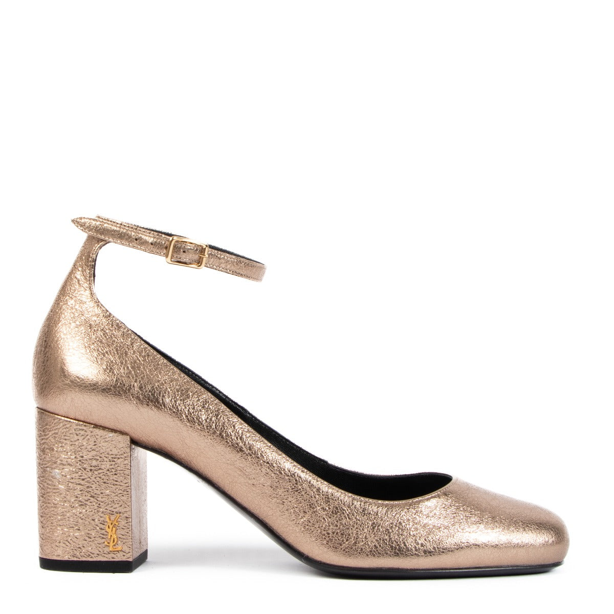 Saint Laurent Babies Metallic Mary Jane Pumps