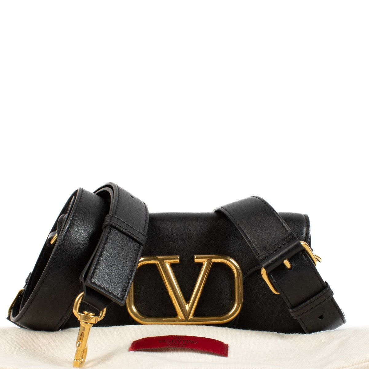 buy 100% authentic pre loved Valentino Garavani Black Loco Shoulder Bag on Labellov.com