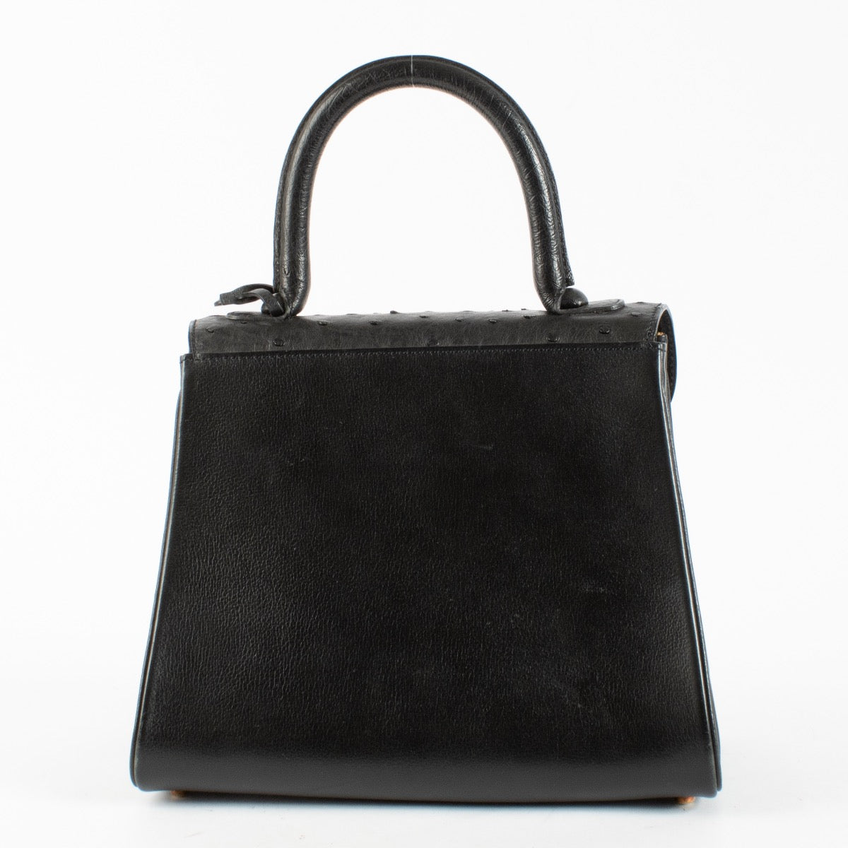 Authentic pre-loved Delvaux Black Ostrich Brillant PM on Labellov.com