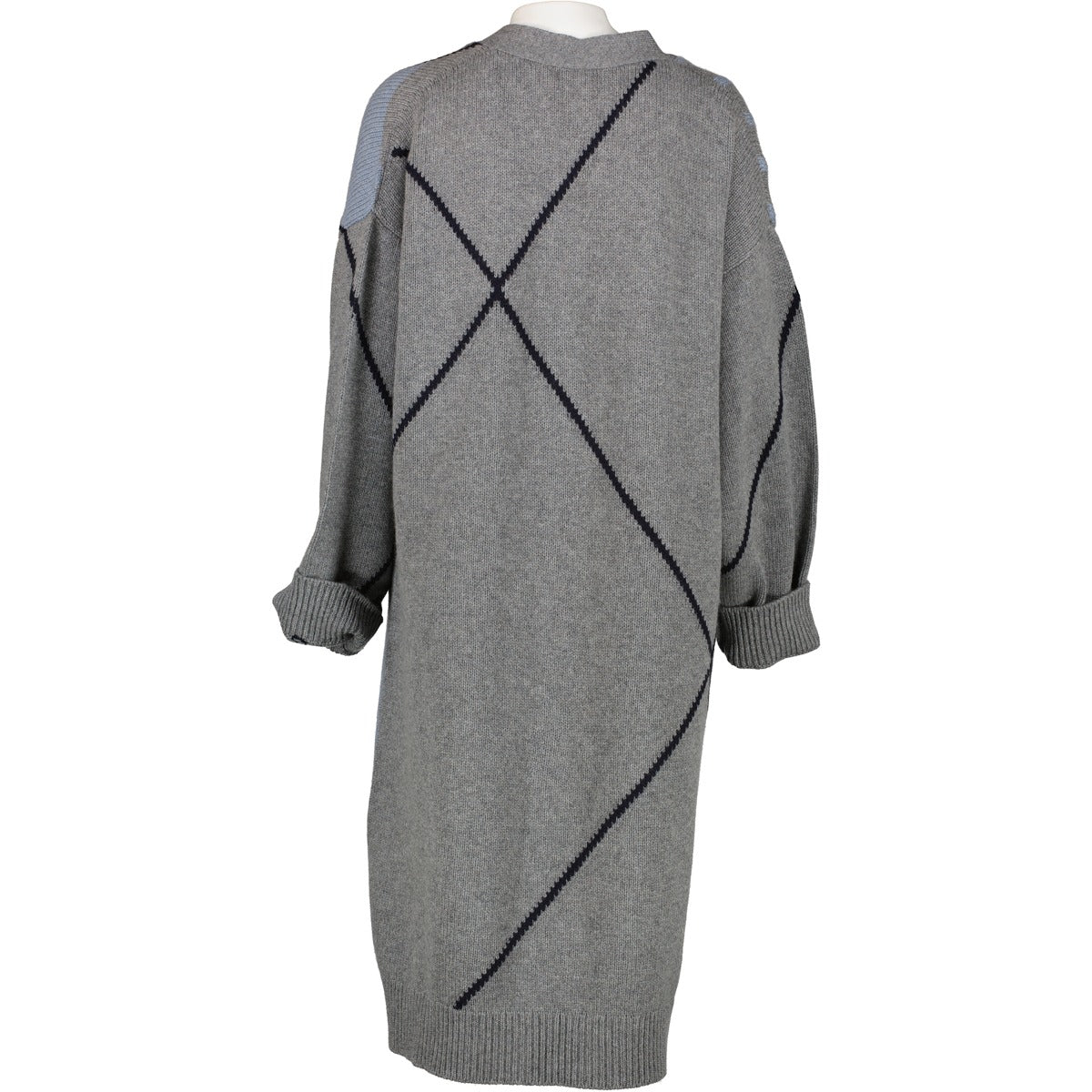 Hermès Grey Crayon Cashmere Knit Cardigan Manteau