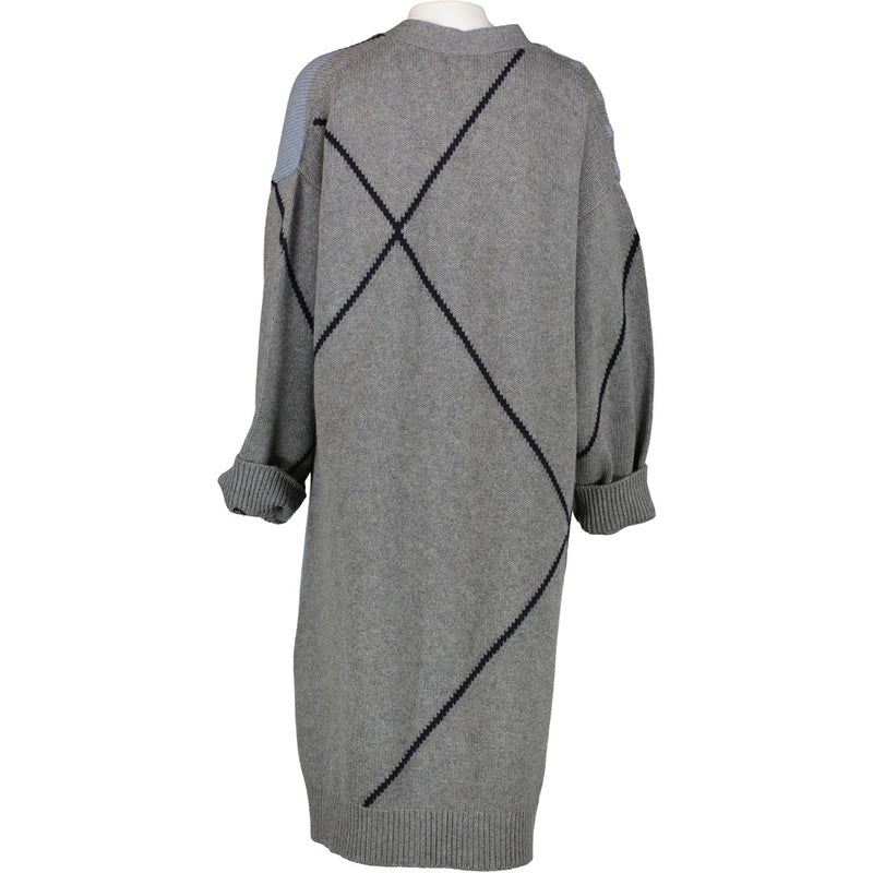 Hermès Grey Crayon Cashmere Knit Cardigan Manteau