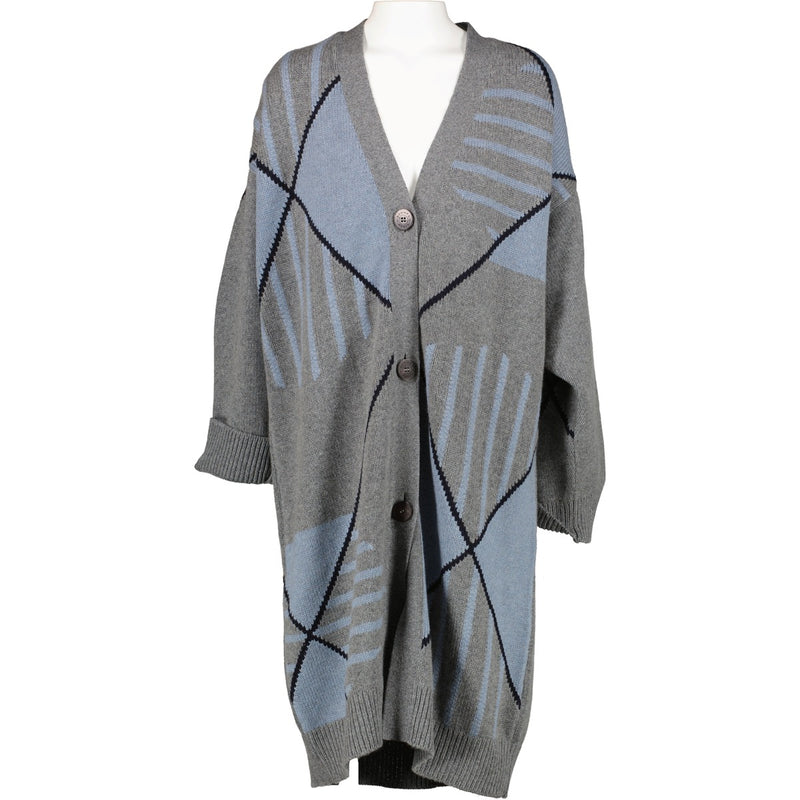 Hermès Grey Crayon Cashmere Knit Cardigan Manteau