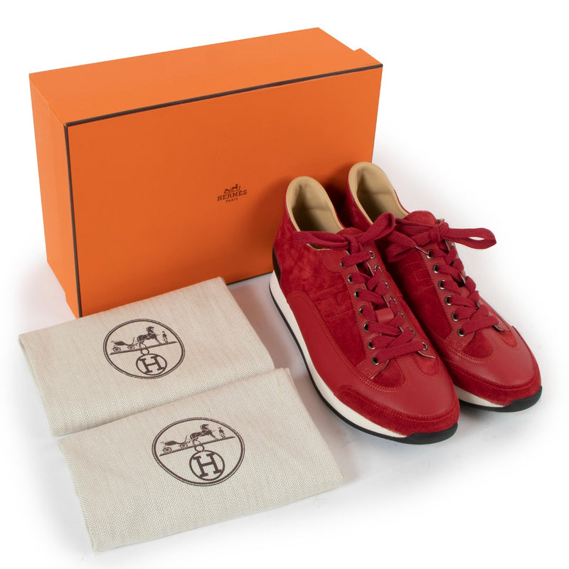 Hermès Red Goal Sneakers