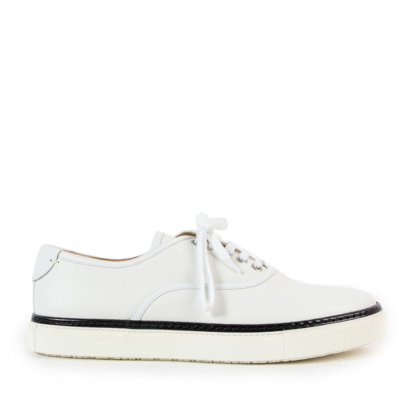 Hermès White Leather Sneakers