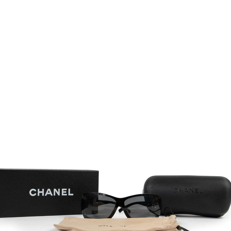 shop online authentic vintage designer Chanel 6020 Sporty CC Logo Black Sunglasses at Labellov