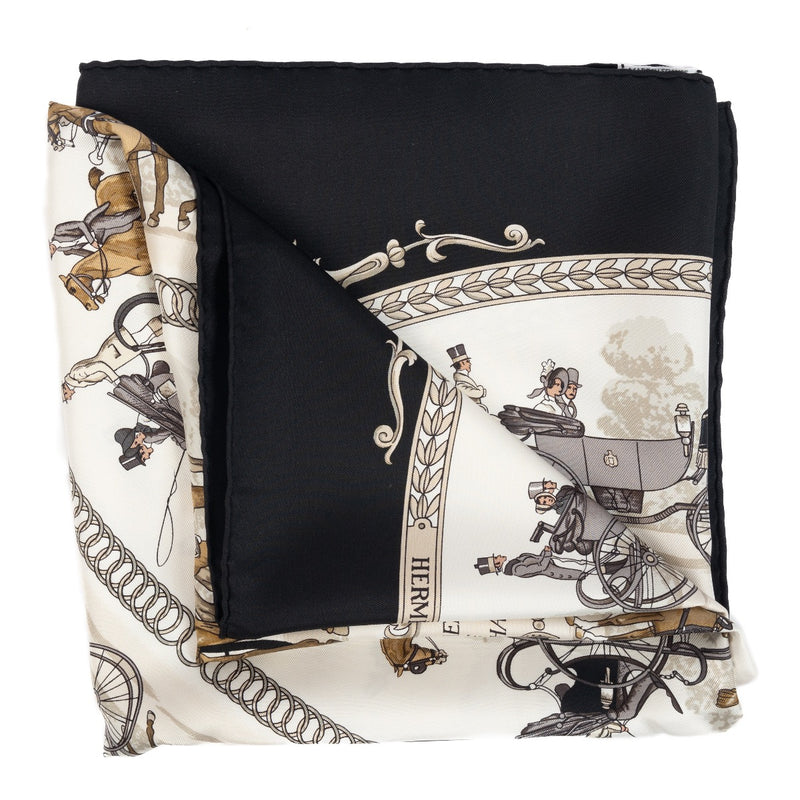 Shop safe online at Labellov in Antwerp this 100% authentic second hand Hermès 'La Promenade de Longchamps' Silk Scarf