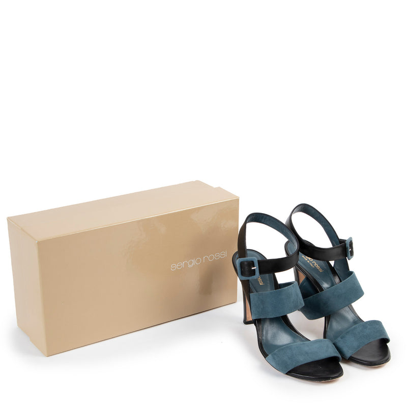 Sergio Rossi Suede and Leather Sandals - size 40