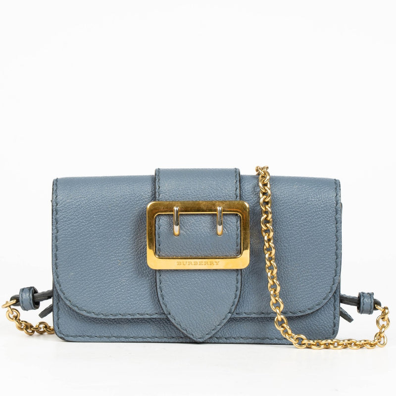 Authentic pre-loved Burberry Blue The Buckle Mini Crossbody Bag on Labellov.com
