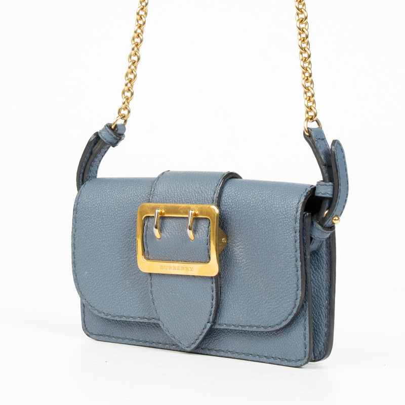 Authentic pre-loved Burberry Blue The Buckle Mini Crossbody Bag on Labellov.com
