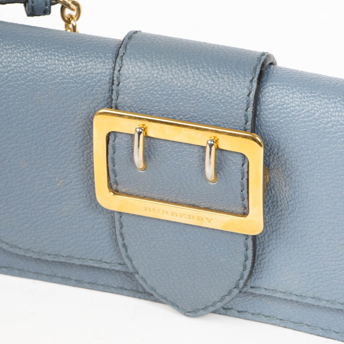 Authentic pre-loved Burberry Blue The Buckle Mini Crossbody Bag on Labellov.com