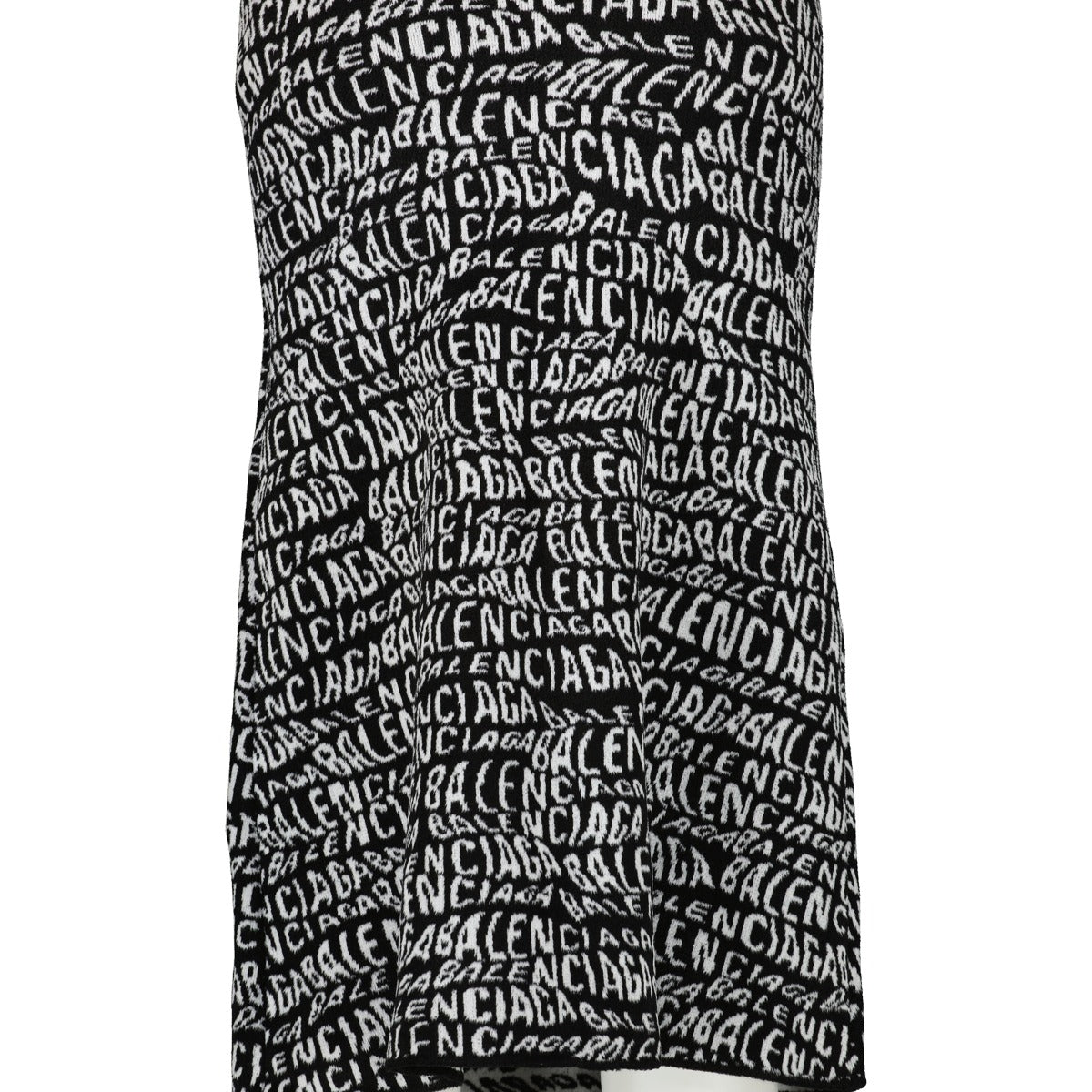 Balenciaga Fall 2019 Velvet Wave Curved Knit A-line Skirt