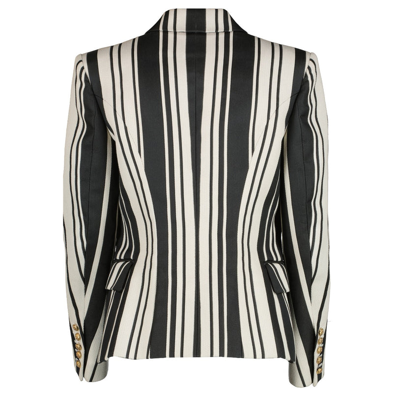 Balmain zwart-wit gestreept jasje met 6 knopen - Maat 42