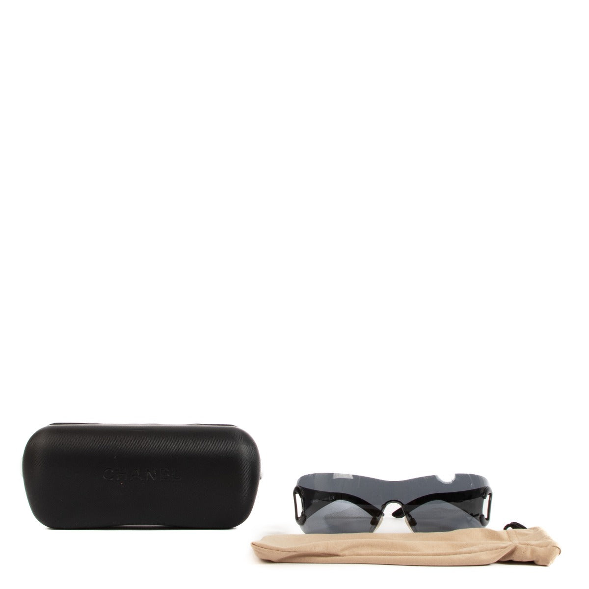 Lunettes de Soleil Bouclier Chanel 4124 Noires CC