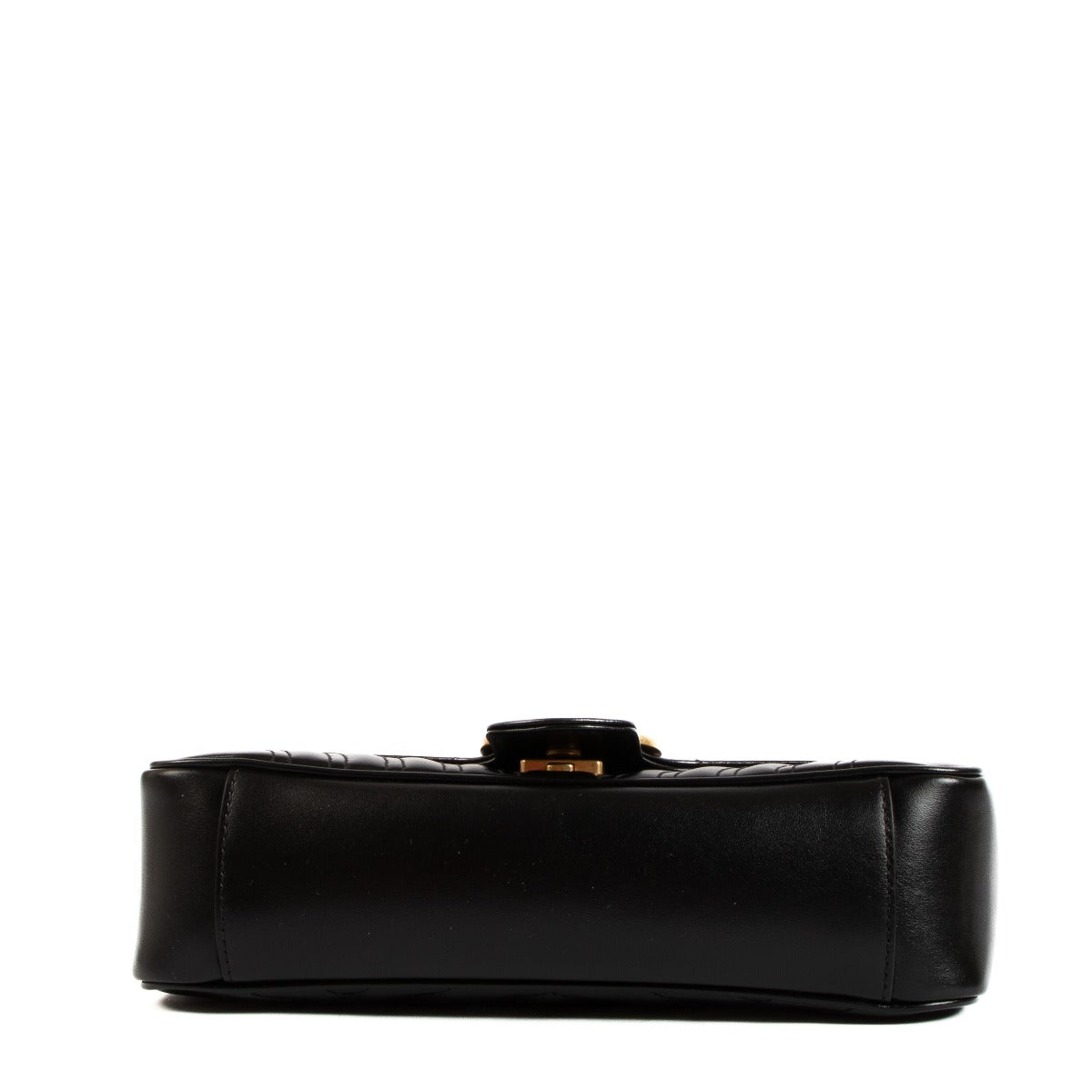 Gucci Black Matelassé Small GG Marmont Shoulder Bag
