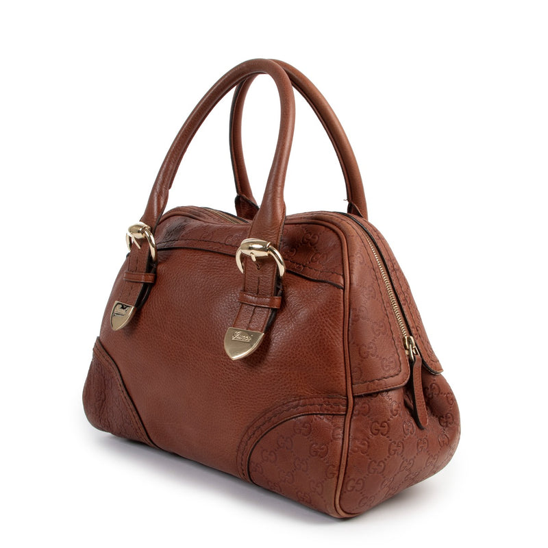Gucci Brown Guccissima Signoria Large Dome Bag