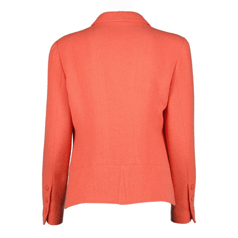 Buy an 100% authentic Chanel Coral Wool Jacket Size 42 (FR) at Labellov