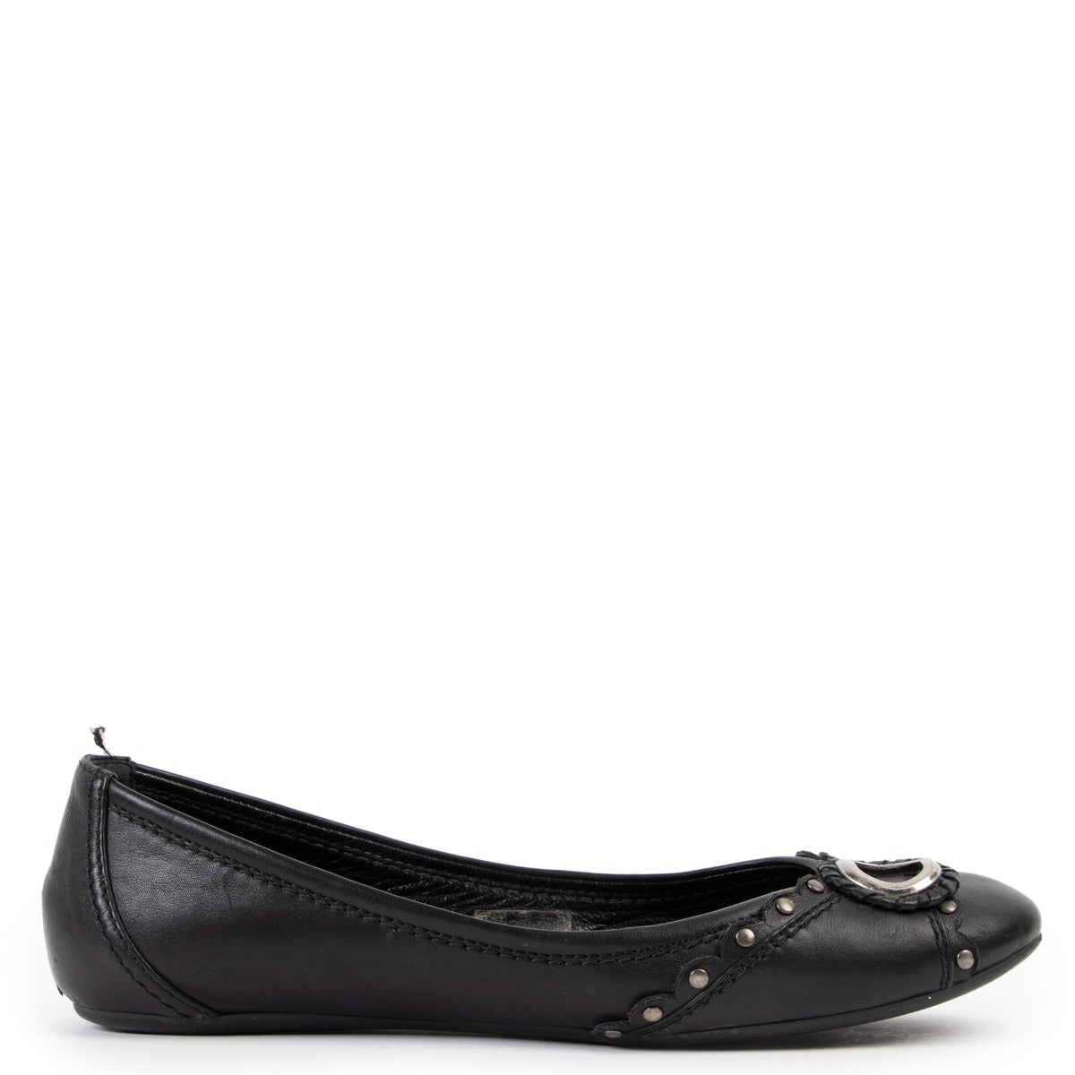 Buy an authentic pair of second hand Christian Dior Black Flats Size 40 at Labellov