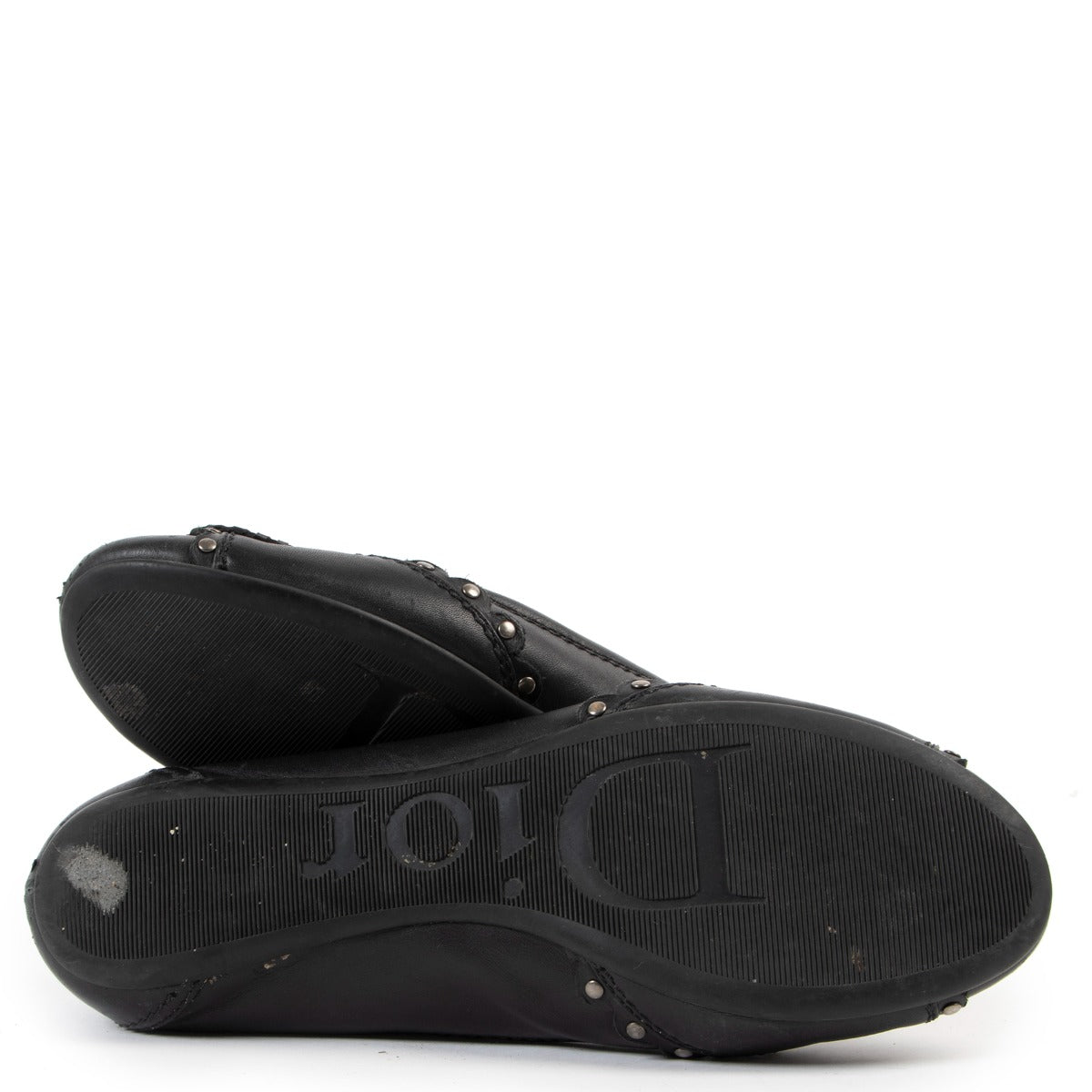 Buy an authentic pair of second hand Christian Dior Black Flats Size 40 at Labellov