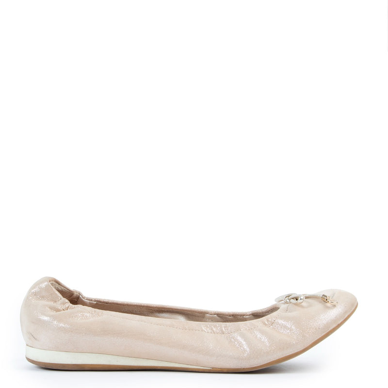 Buy an authentic pair of second hand Christian Dior Pink Glitter Flats - Size 39,5 at Labellov
