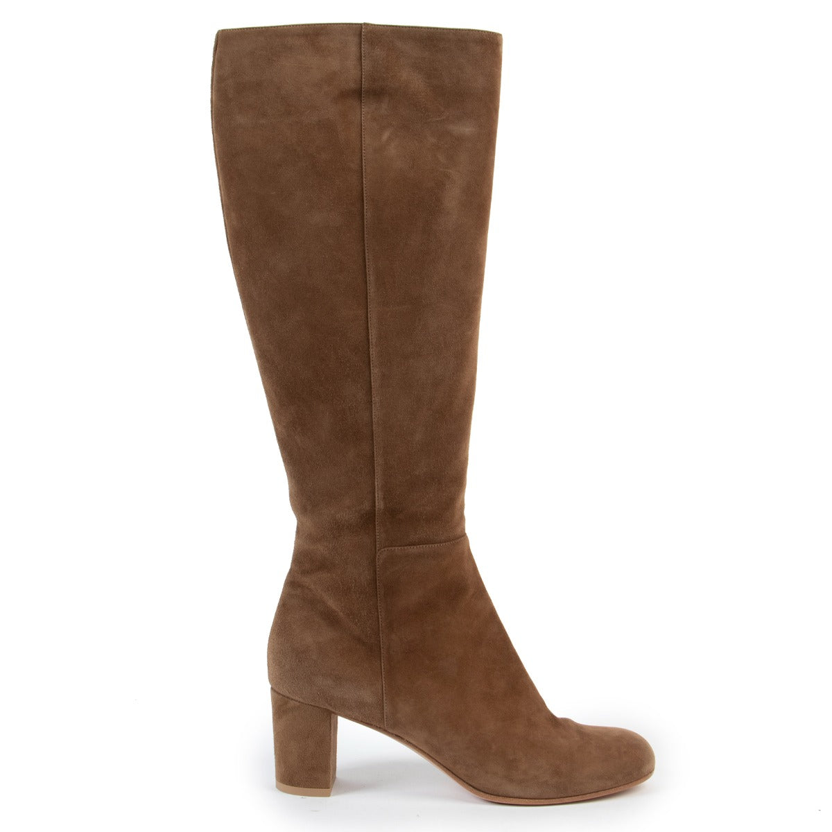 Shop authentic second hand luxury high-end designer Gianvito Rossi Brown Suede Knee-high Boots at Labellov