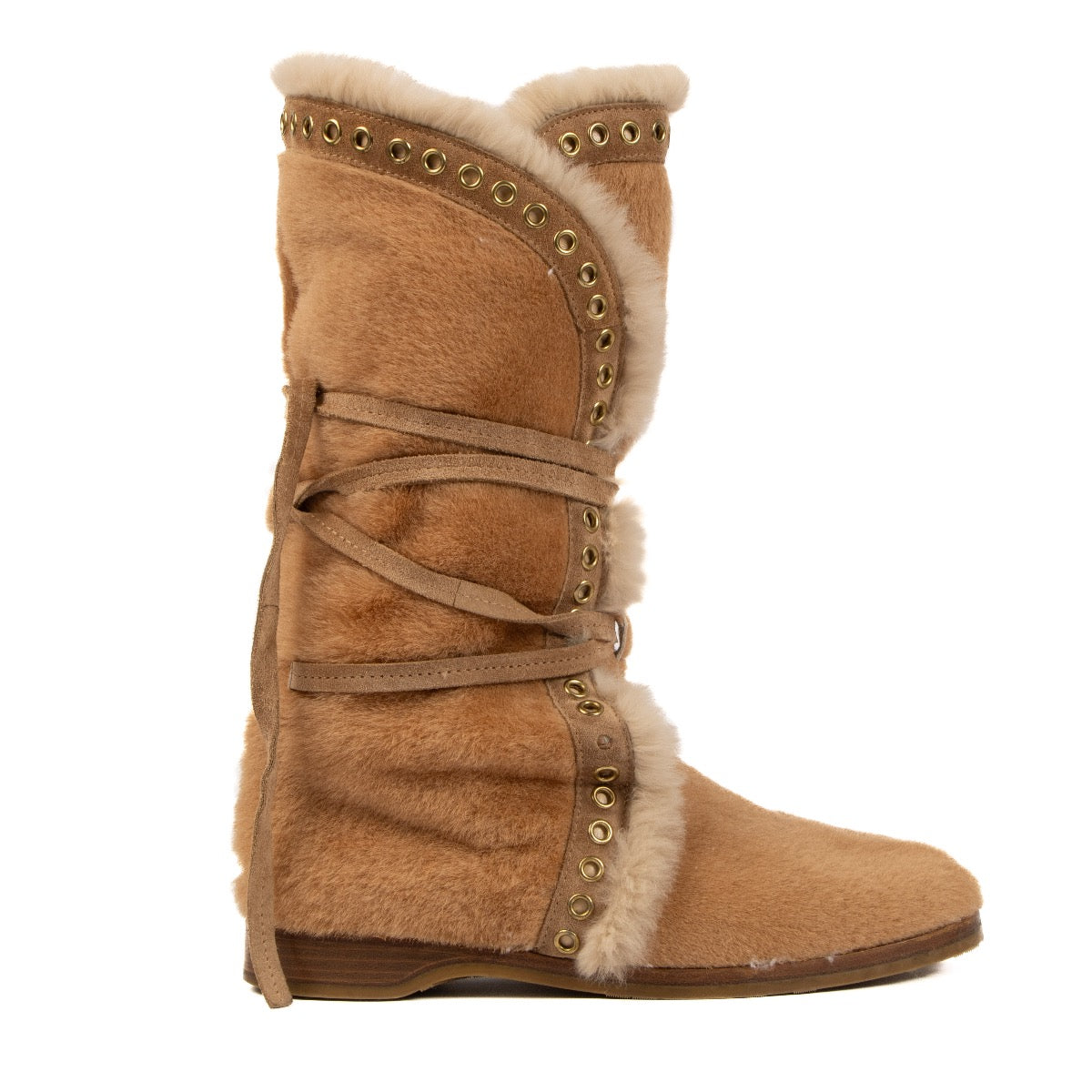 Jimmy Choo Beige Pony Hair/Fur Boots - size 39