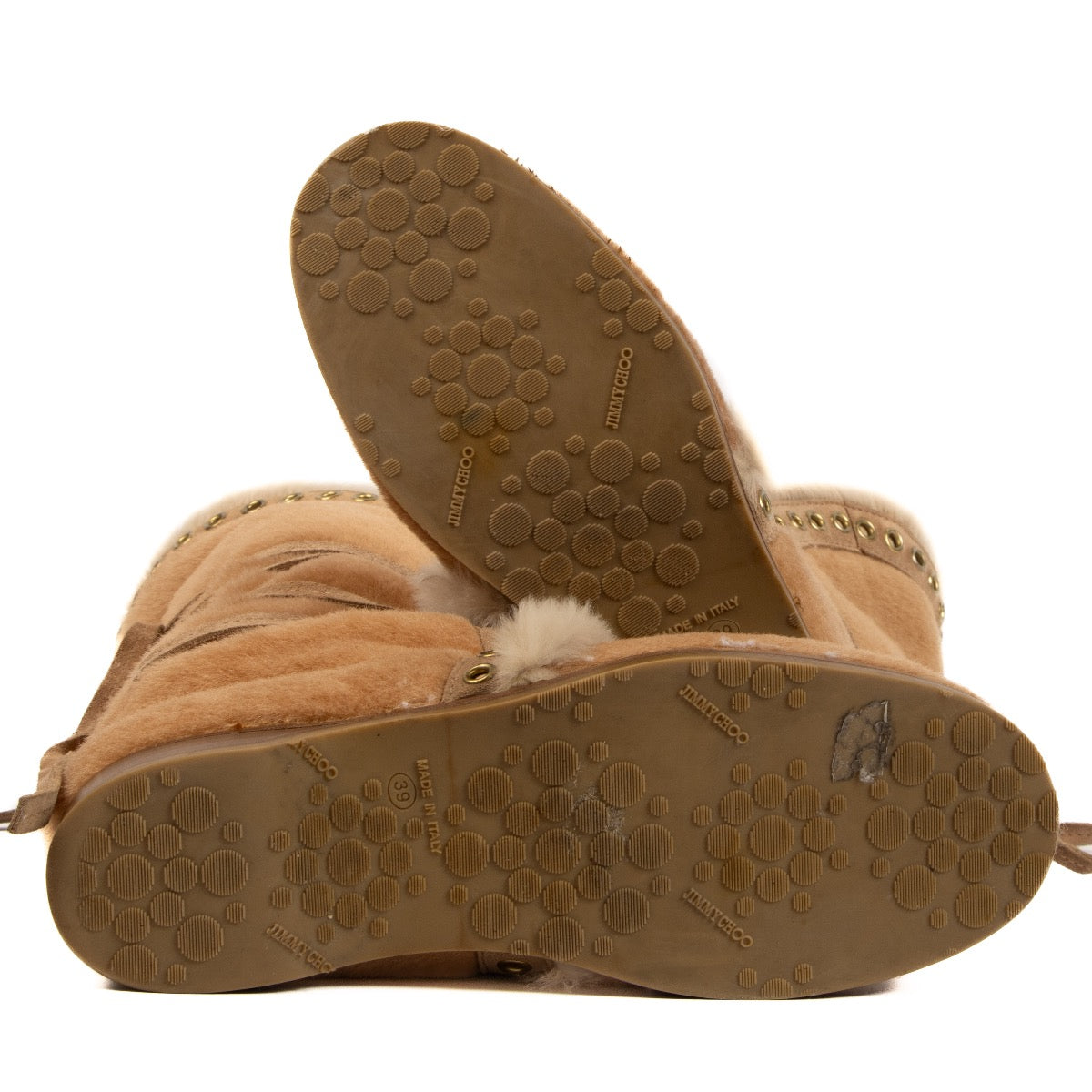 Shop safe online at Labellov these 100% authentic second hand Jimmy Choo Beige Pony Hair/Fur Boots - size 39