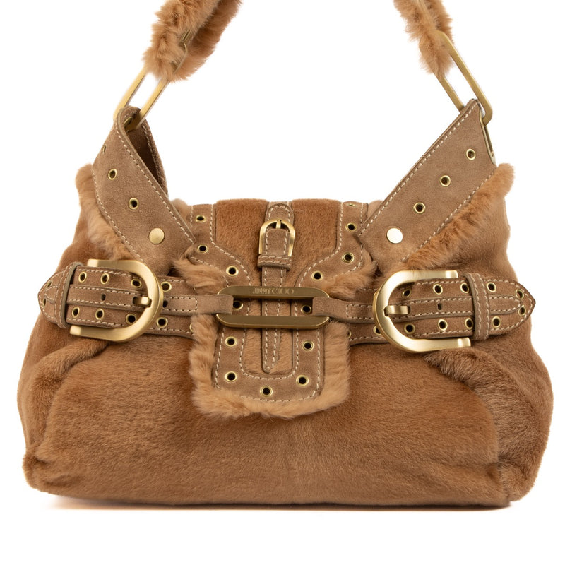 Shop safe online at this 100% authentic second hand Jimmy Choo Beige Pony Hair/Fur Tulita Shoulder Bag