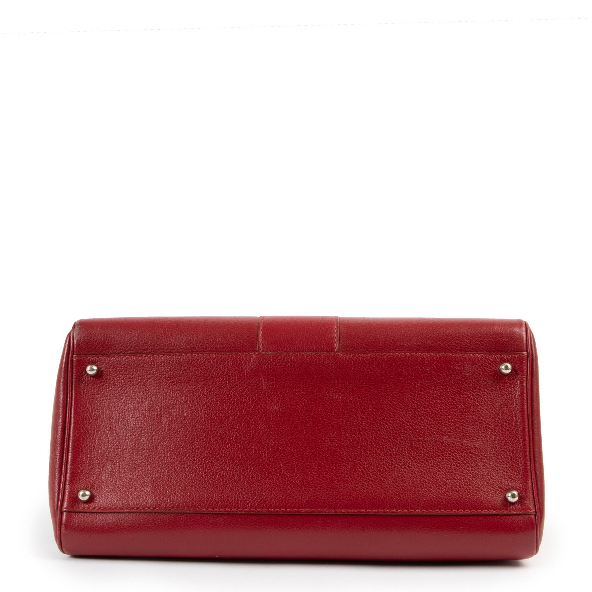 Shop authentic vintage second hand designer Delvaux Red Brillant MM Jumping Shoulder Bag at Labellov