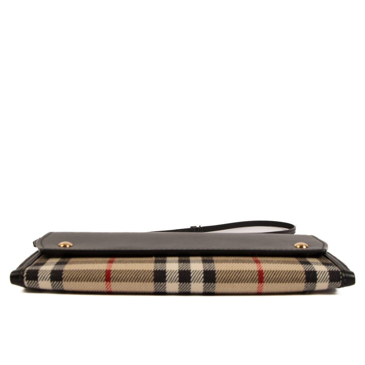 Portefeuille Burberry en cuir avec motif à carreaux et sangle