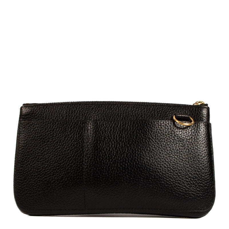 Buy real authentic Delvaux Black Leather Pouch safe online at Labellov.com or in Brussels, Antwerp and Knokke