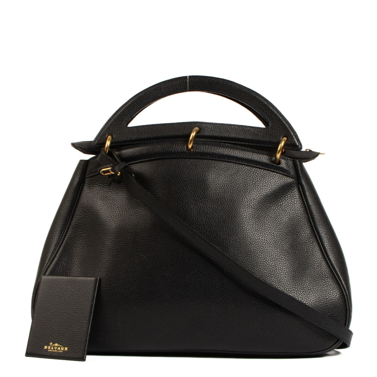 Delvaux Marine Blue Trotteur Mango GM Bag