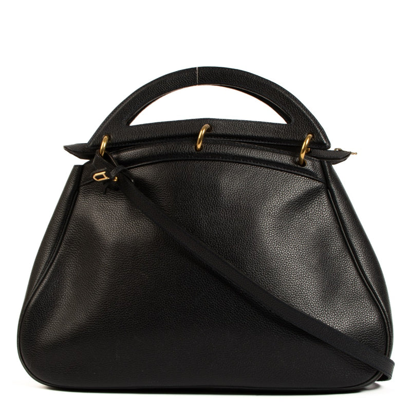Delvaux Marine Blue Trotteur Mango GM Bag
