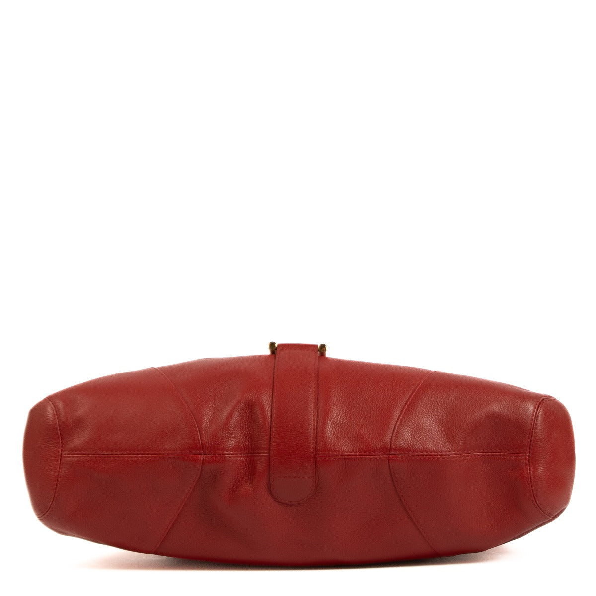 Sac porté épaule Delvaux Chablis en cuir rouge