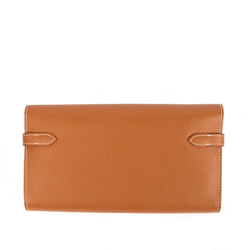 Authentic second hand Hermès Gold Epsom Kelly Classic Wallet on www.labellov.com