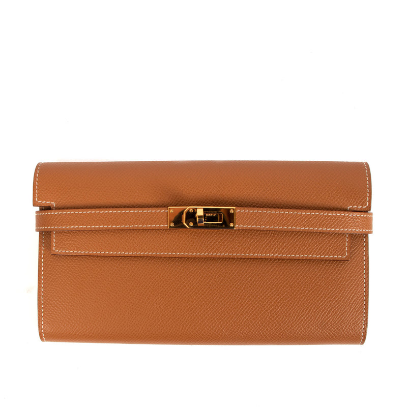 Hermès Gold Epsom Kelly Classic Wallet