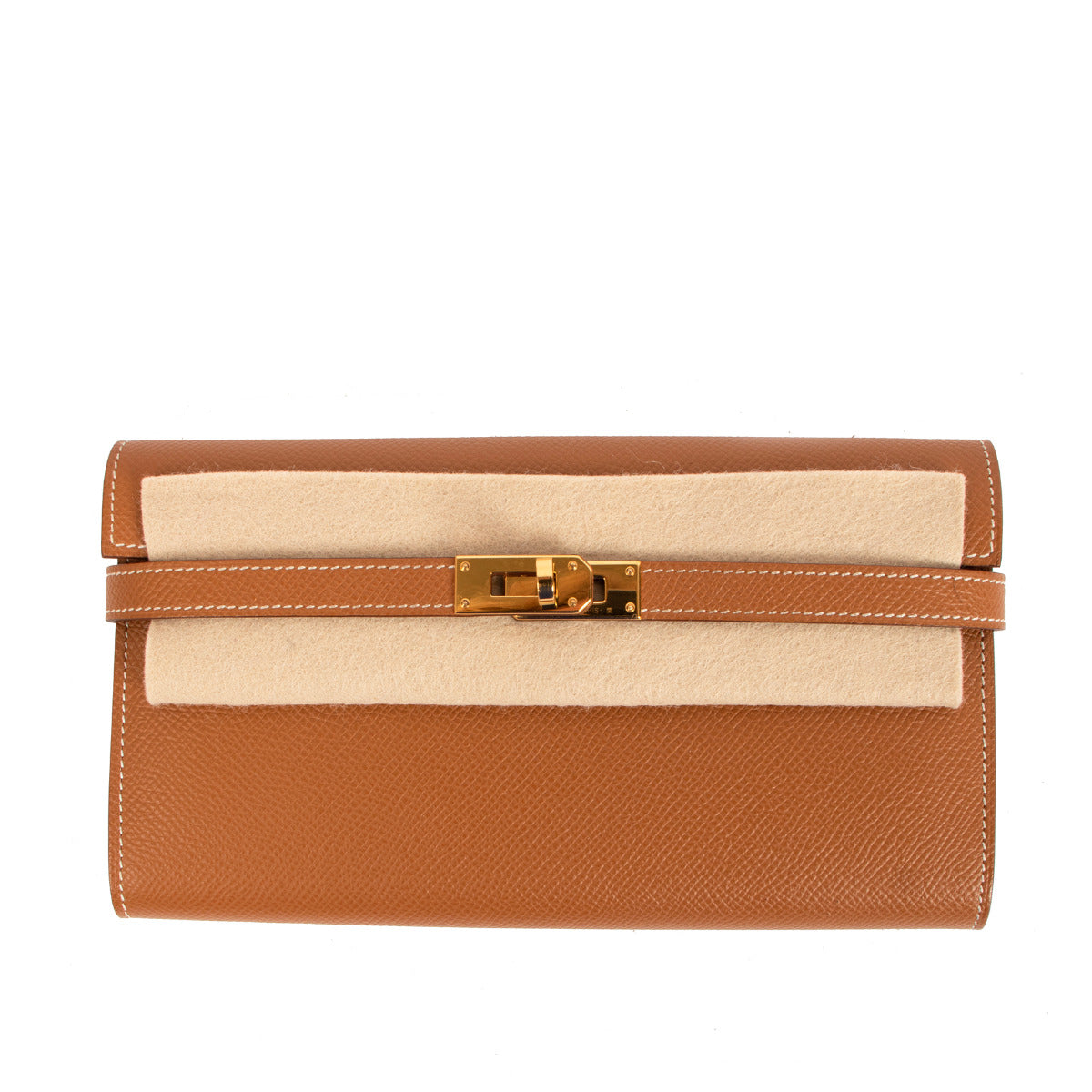 Authentic second hand Hermès Gold Epsom Kelly Classic Wallet on www.labellov.com