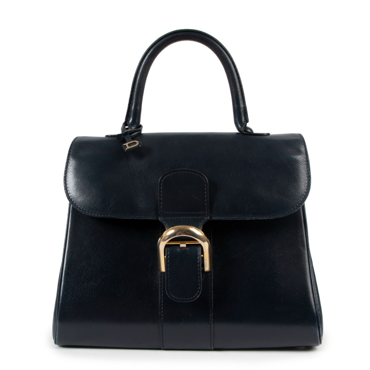 Second hand authentic vintage Delvaux Blue Brillant MM Vintage Handbag