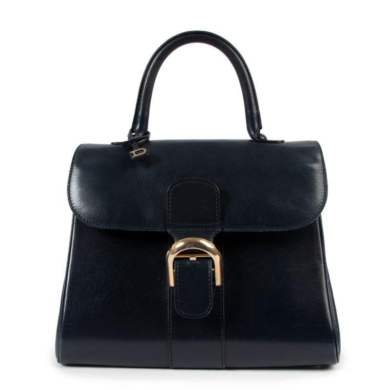Second hand authentic vintage Delvaux Blue Brillant MM Vintage Handbag