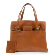 Shop safe online Delvaux cognac top handle bag in good condition. Sop online 100% authentic Delvaux top handle bag in good condition, Preloved Delvaux top handle bag in good condition.