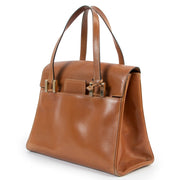 Shop safe online Delvaux cognac top handle bag in good condition. Sop online 100% authentic Delvaux top handle bag in good condition, Preloved Delvaux top handle bag in good condition.