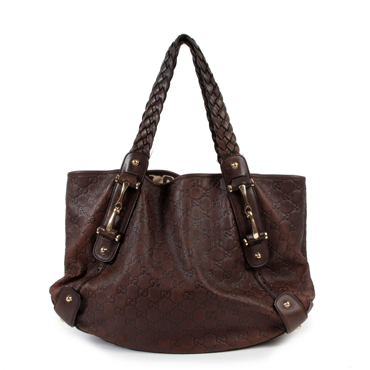 Gucci Brown Guccissima Medium Pelham Hobo Shoulder Bag
