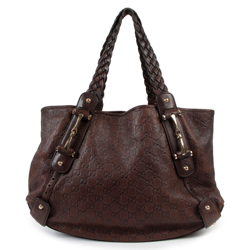 Gucci Brown Guccissima Medium Pelham Hobo Shoulder Bag