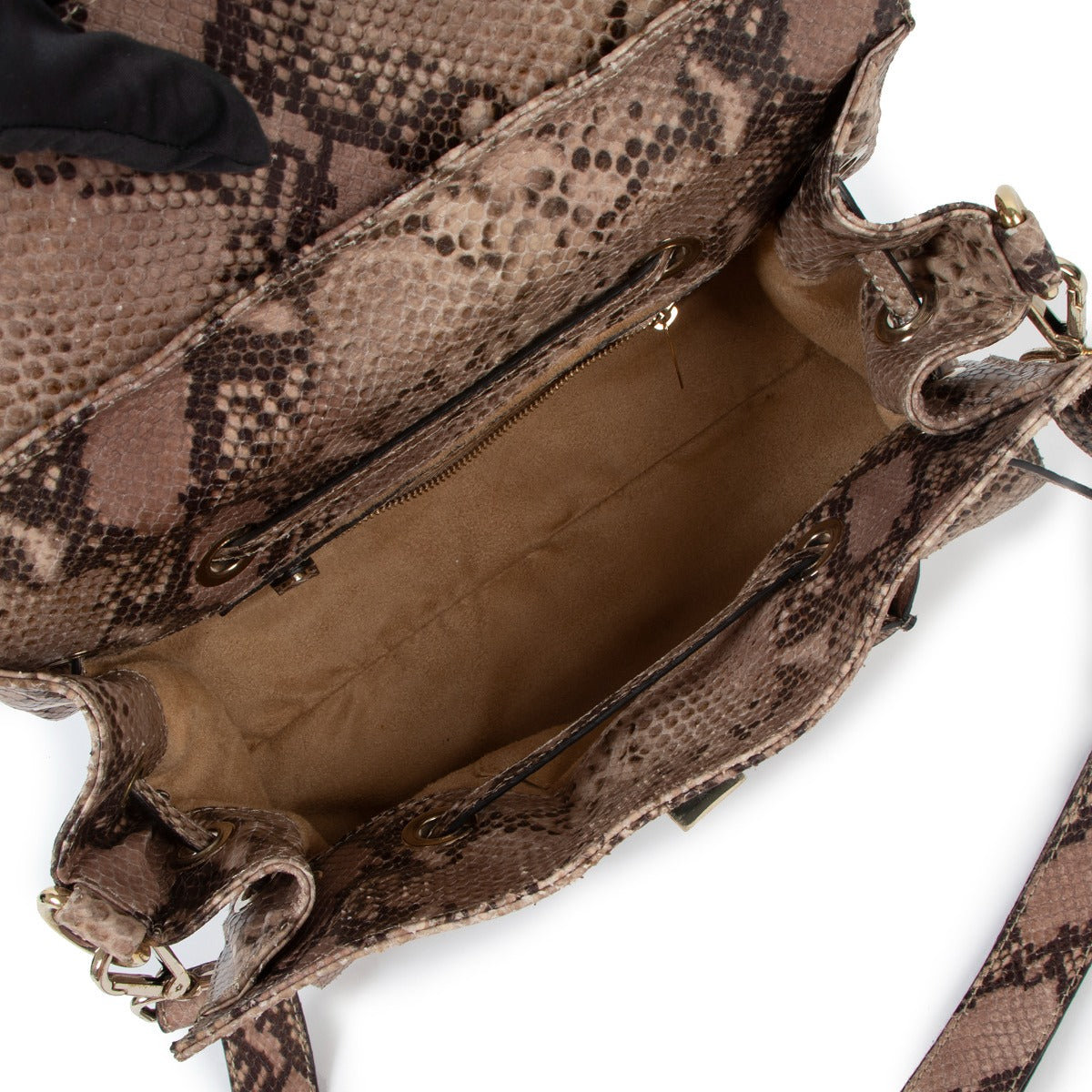 Jimmy Choo Rosalie Python-Embossed Top Handle Bag