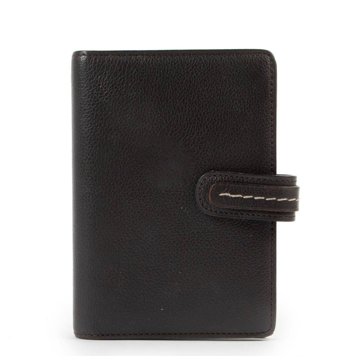 Shop authentic second hand luxury high-end designer vintage Delvaux Brown Modula PM Agenda Cover at Labellov