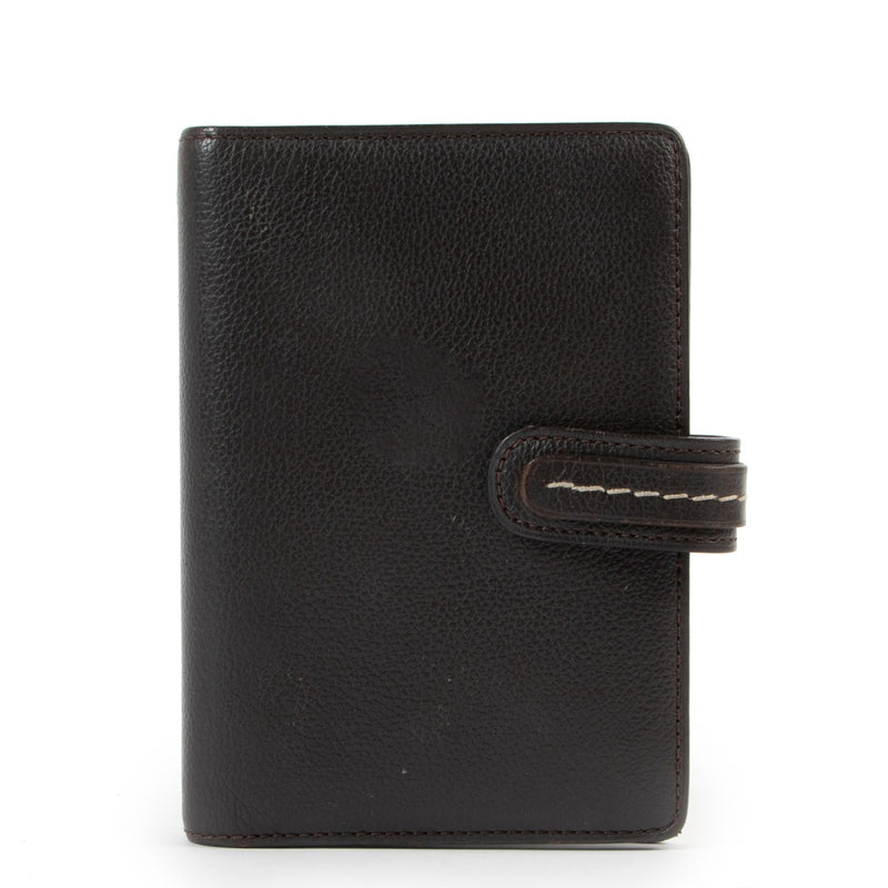 Shop authentic second hand luxury high-end designer vintage Delvaux Brown Modula PM Agenda Cover at Labellov
