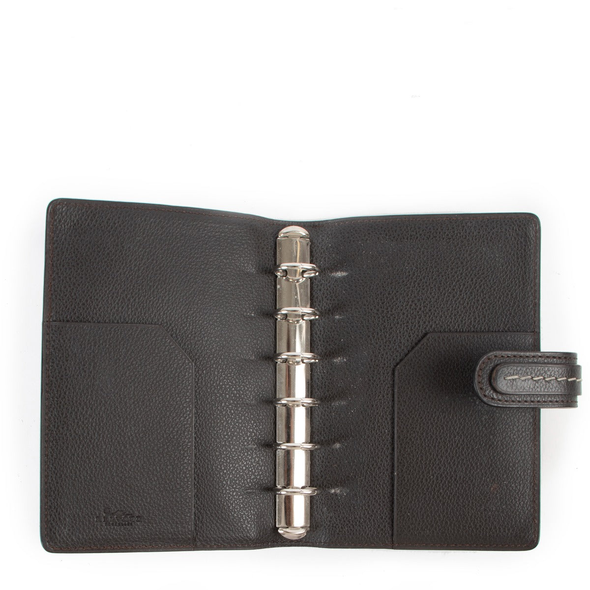 Shop authentic second hand luxury high-end designer vintage Delvaux Brown Modula PM Agenda Cover at Labellov