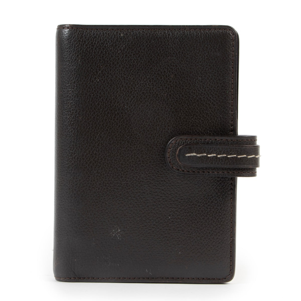 Shop authentic second hand luxury high-end designer vintage Delvaux Brown Modula PM Agenda Cover at Labellov